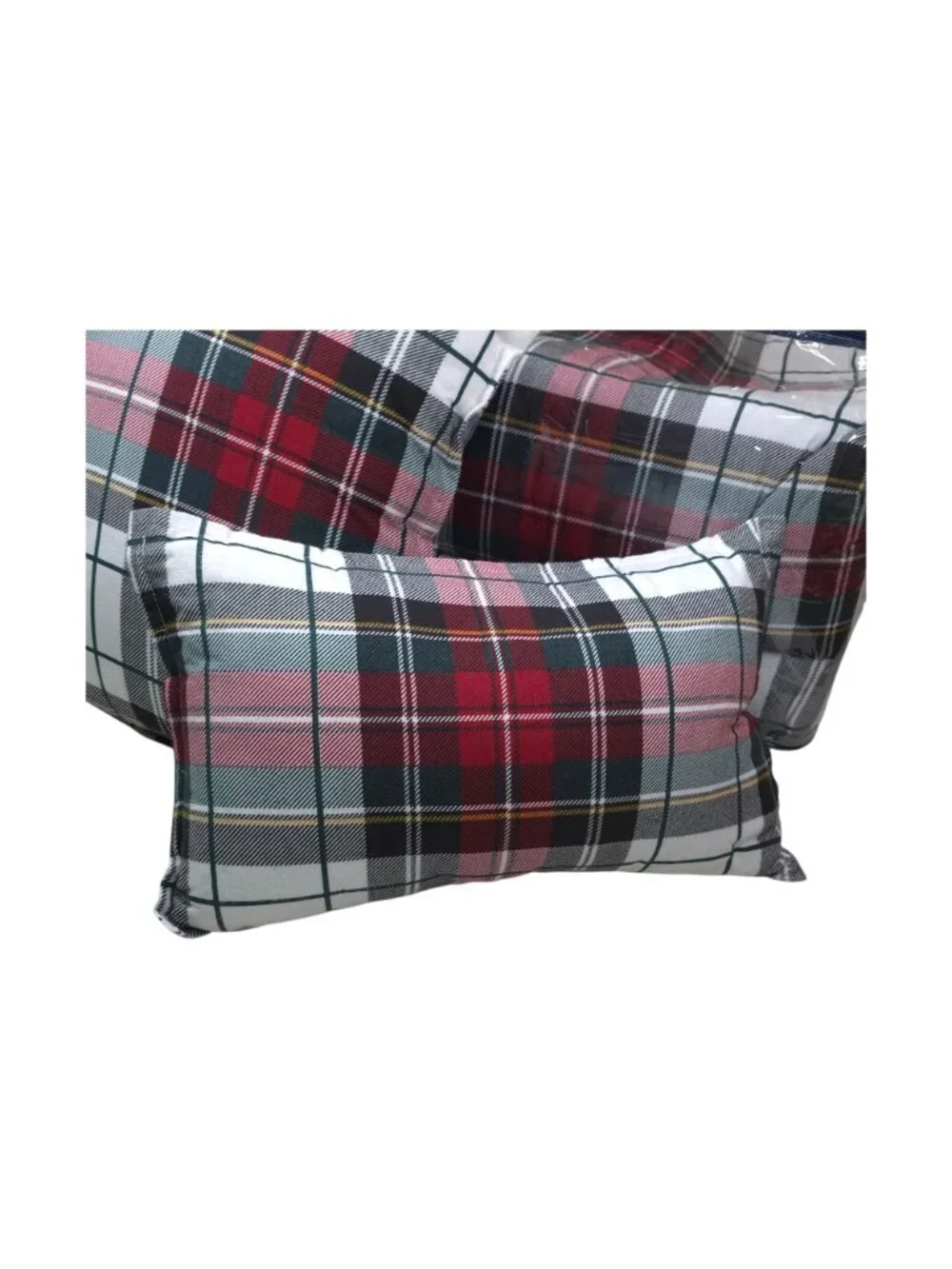 Brooks Brothers Queen 5pack Cotton Flannel Comforter Set with Decorative Pillows